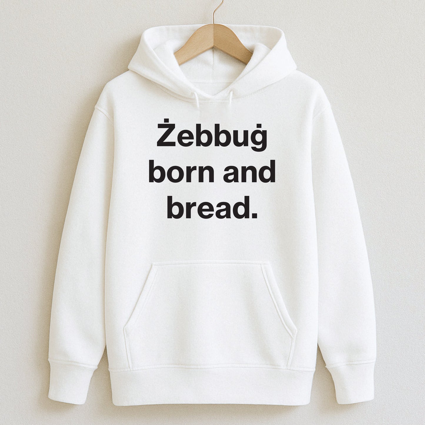 Żebbuġ born and bread. - Hoodie / White / S - T-Shirts and Hoodies