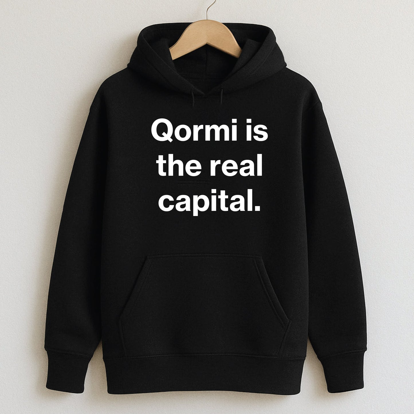 Qormi is the real capital. - Hoodie / Black / S - T-Shirts and Hoodies