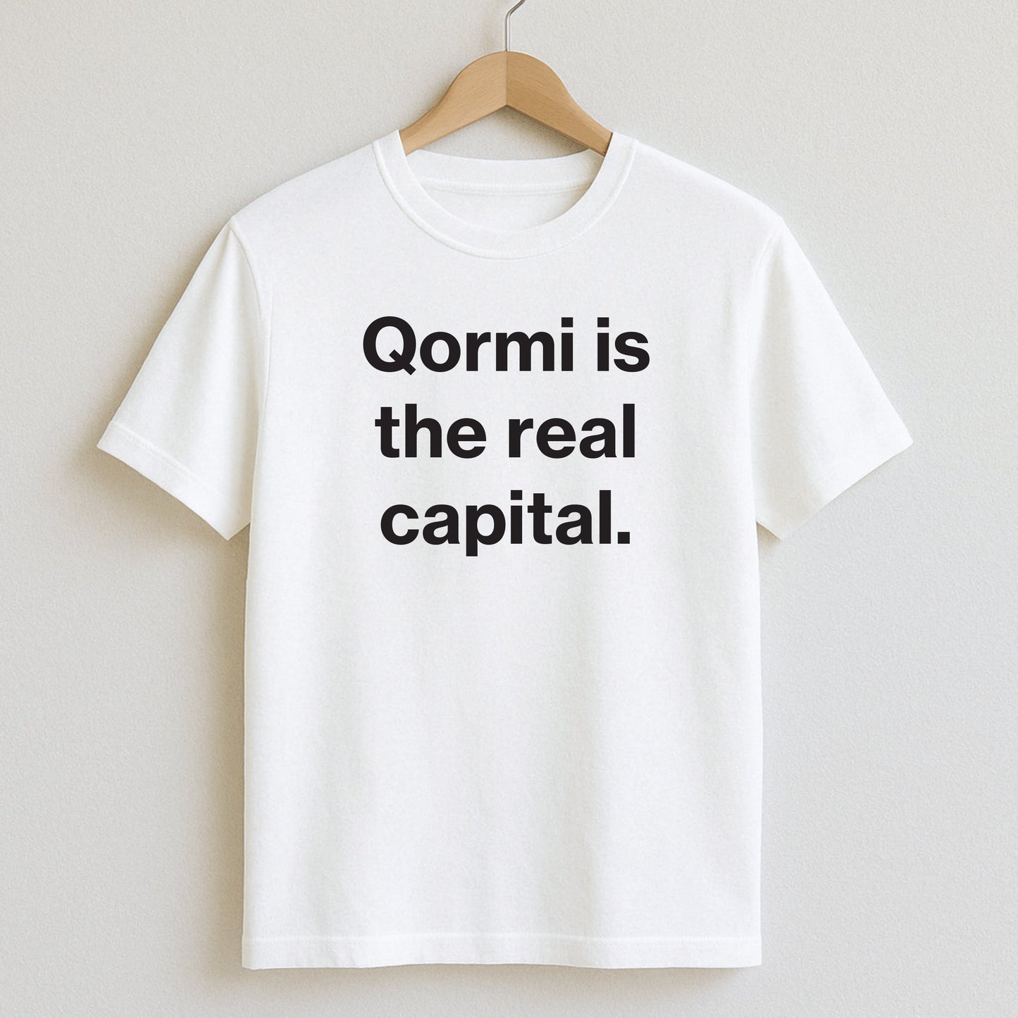 Qormi is the real capital. - T-Shirt / White / S - T-Shirts and Hoodies
